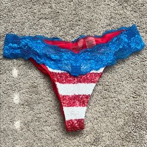 Red and Blue Striped cheeky Bottoms